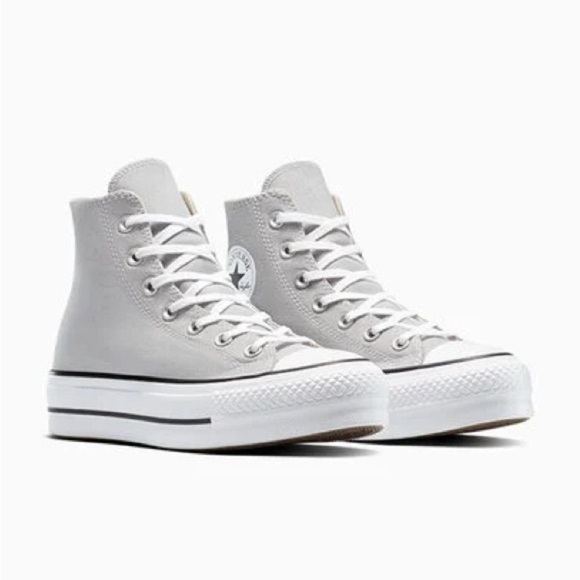 Chuck Taylor All Star Converse Light Gray High-Top Sneakers - Picture 4 of 11